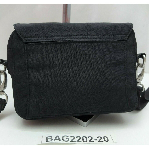 Baggallini Black Nylon Zipper Pockets Credit Card Slots Crossbody Bag - Picture 3 of 13